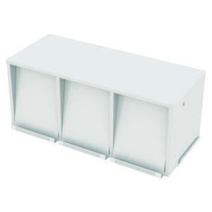 Présentoir à périodiques LINÉAL/NATUR mélaminé 3 portes époxy à intégrer pour rayonnage L90 cm