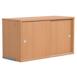 Rangement LINÉAL/NATUR 2 portes coulissantes mélaminé pour rayonnage L90 cm