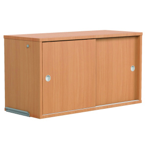 Rangement LINÉAL/NATUR 2 portes coulissantes mélaminé pour rayonnage L90 cm