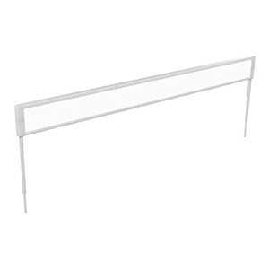 Signalétique frontale LINÉAL ABS et plexiglas pour structure de départ L90 cm - Blanc