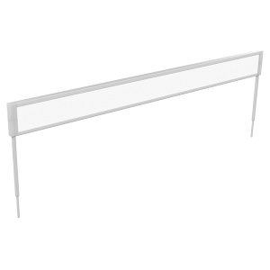 Signalétique frontale LINÉAL ABS et plexiglas pour structure de départ L90 cm - Blanc