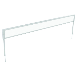 Signalétique frontale LINÉAL ABS et plexiglas pour structure de départ - L90 cm - Blanc