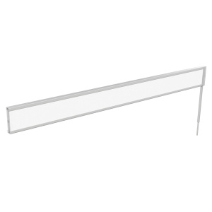 Signalétique frontale LINÉAL ABS et plexiglas pour structure suivante L90 cm - Blanc