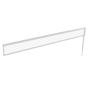 Signalétique frontale LINÉAL ABS et plexiglas pour structure suivante - L90 cm - Blanc