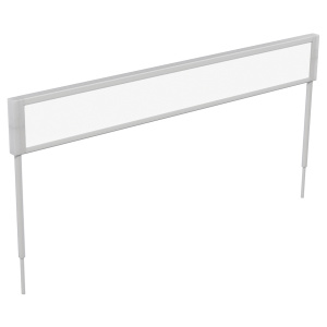 Signalétique latérale LINÉAL ABS et plexiglas pour rayonnage double face - Blanc