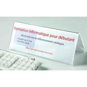 Support de message double face plexiglas - L17,8xH10,8 cm