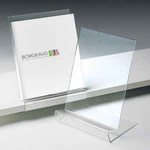 Support pour tablette plexiglas - L21xP15xH26,8 cm