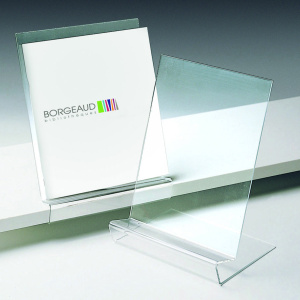 Support pour tablette plexiglas - L21xP15xH26,8 cm