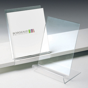 Support pour tablette plexiglas - L21xP15xH26,8 cm
