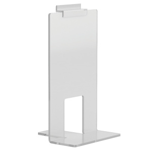 Présentoir pour rainure acrylique transparent - L15xP6xH25 cm