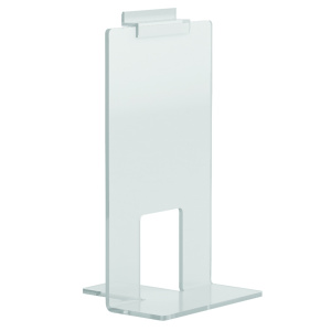Présentoir pour rainure acrylique transparent - L15xP6xH25 cm