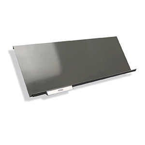 Porte-étiquette PVC bristol blanc pour tablette chant aile d'avion ou inclinée