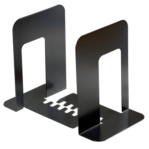 Lot de 2 serre-livres époxy avec crémaillère - 14x19 cm - Noir