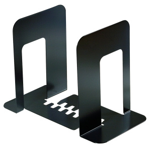 Lot de 2 serre-livres époxy avec crémaillère - 14x19 cm - Noir