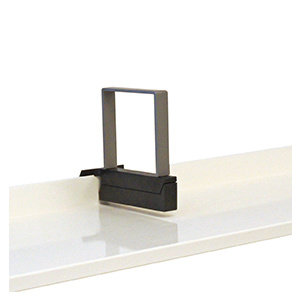 Serre-livres ABS et époxy - petit étrier fixation arrière - Gris/gris alu RAL 9006
