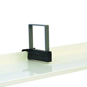 Serre-livres ABS et époxy - petit étrier fixation arrière - Gris/gris alu RAL 9006