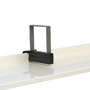 Serre-livres ABS et époxy - petit étrier fixation arrière - Gris/gris alu RAL 9006