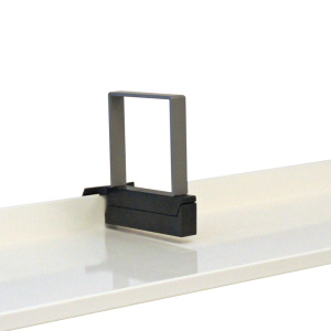 Serre-livres ABS et époxy - petit étrier fixation arrière - Gris/gris alu RAL 9006