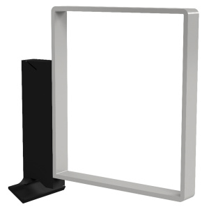 Serre-livres ABS et époxy - grand étrier fixation avant - Gris/gris alu RAL 9006