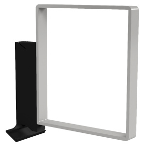 Serre-livres ABS et époxy - grand étrier fixation avant - Gris/gris alu RAL 9006