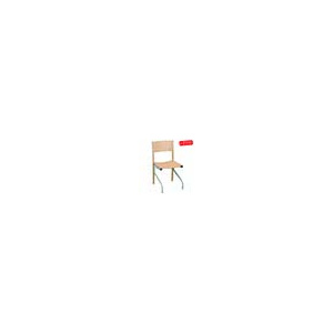 Chaise ELSA assise, dossier et piètement bois incolore et époxy - T6 - Gris alu RAL 9006