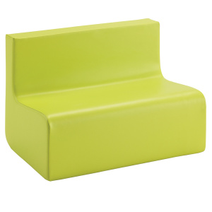 Banquette LUTINS 2 places tissu enduit Com?te - L70xP47xH48 cm - Kid's HA 24 cm