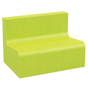 Banquette LUTINS 2 places tissu enduit Abaka - L70xP47xH48 cm - Kid's HA 24 cm