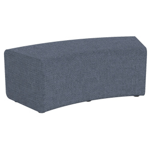Pouf RAMY 2 places concave/convexe tissu STEP MELANGE - L127xP61xH46 cm