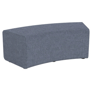 Pouf RAMY 2 places concave/convexe tissu STEP MELANGE - L127xP61xH46 cm