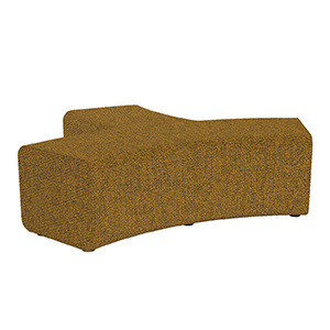 Pouf RAMY 3 places tissu STEP MELANGE - L163xP117,6xH46 cm