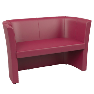 Canapé TUBE 2 places tissu enduit - L122xP62xH76,5 cm