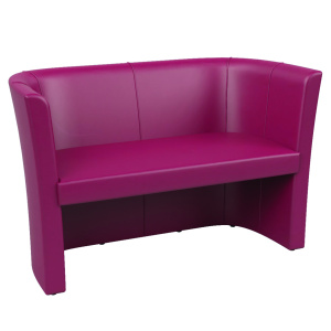 Canapé TUBE 2 places tissu enduit - L122xP62xH76,5 cm