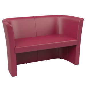 Canapé TUBE 2 places tissu enduit - L122xP62xH76,5 cm