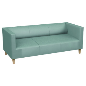 Canapé ARGO LIGHT WOOD 3 places tissu enduit piètement bois incolore - L178xP75xH68 cm