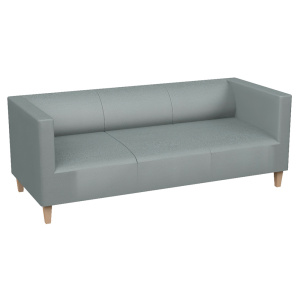 Canapé ARGO LIGHT WOOD 3 places tissu enduit piètement bois incolore - L178xP75xH68 cm