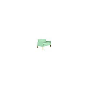 Banquette CASSIS 2 places tissu enduit piètement bois - L120xP71xH78 cm