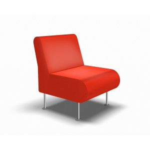 Chauffeuse ORCHESTRE tissu enduit piètement époxy - L60xP74xH79 cm - Gris alu