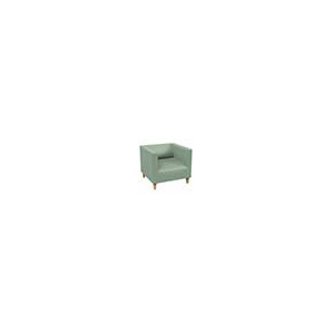 Fauteuil ARGO LIGHT WOOD tissu enduit piètement bois incolore - L75xP75xH68 cm