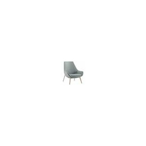 Fauteuil CRYSTAL LOUNGE tissu STEP MELANGE piètement bois incolore - L75xP84xH90 cm