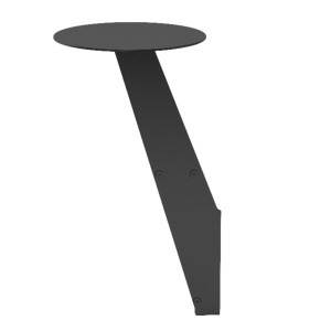 Tablette à intégrée pour pouf/banquette RAMY - D33 cm - Noir