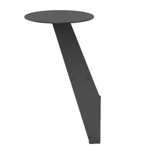 Tablette à intégrée pour pouf/banquette RAMY - D33 cm - Noir