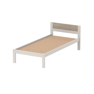 Lit VERCORS II tête de lit panneau mélaminé et bois sommier aggloméré H34 cm - 80x190 cm