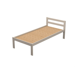 Lit VERCORS II tête de lit 2 traverses bois sommier aggloméré H40 cm - 80x190 cm