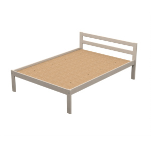 Lit VERCORS II tête de lit 2 traverses bois sommier aggloméré H40 cm - 140x190 cm