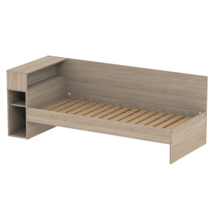 Lit cosy HABITAT avec lisse mélaminé sommier à lattes rigides H34 cm - 80x190 cm
