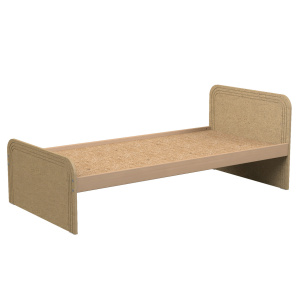 Lit COSMO médium et bois sommier aggloméré H34 cm - 90x190 cm