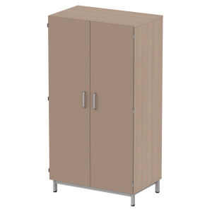 Armoire CUBIK 2 portes mélaminé piètement époxy - L100xP60xH184 cm