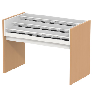 Bac à CD/DVD NORDIC plaqué hêtre - L119xP62,5xH92,8 cm