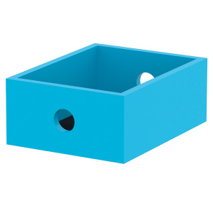 Boîte à albums laqué - L19xP26xH10 cm - Bleu