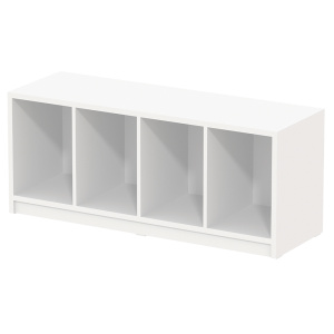 Bac bas à BD 4 cases mélaminé - L122xP40xH51 cm
